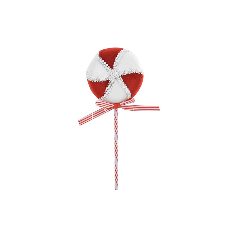 LOLLIPOP 9.5CM M.15 BIANCO/ROSSO