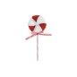 LOLLIPOP 9.5CM M.15 BIANCO/ROSSO