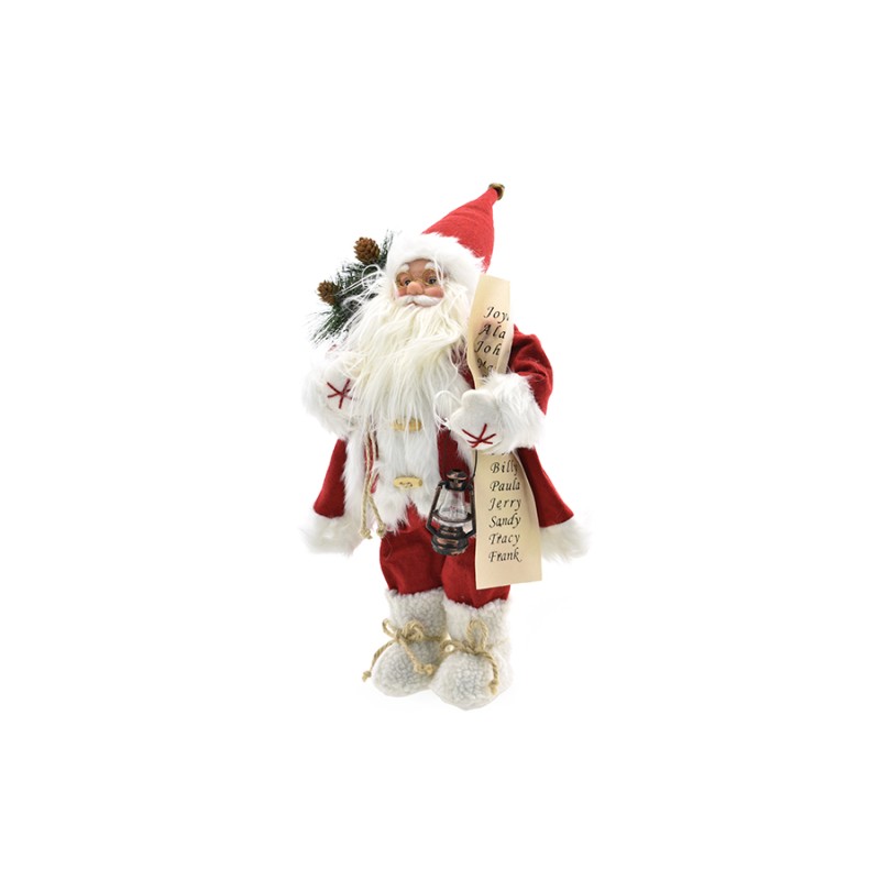 BABBO NATALE 40CM DES.10 C/LISTA ROSSO