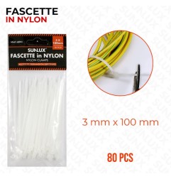 FASCETTA NYLON 2 5 3 100MM 80PSC BIANCO