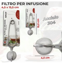 FILTRO PER INFUSIONE CON MANICO IN ACCIAIO SUNLUX