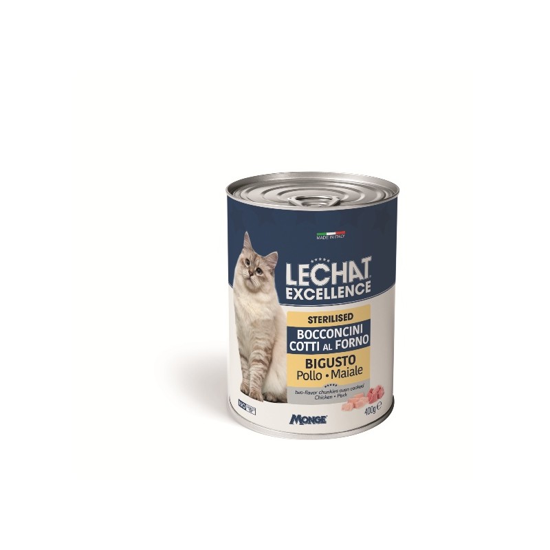 LECHAT EXC.BOCCON.BIGUSTO STERIL.POLLO/MAI.400GR