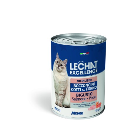 LECHAT EXC. BOCCON. BIGUSTO STERIL. SALM/POL.400GR