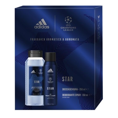 ADIDAS STAR UEFA COFFRET DEO 150ML + S/G