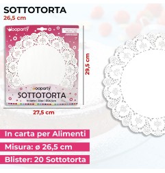 SOTTO TORTA IN CARTA D 26 5CM  20PCS  PZ