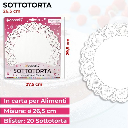 SOTTO TORTA IN CARTA D 26 5CM  20PCS  PZ