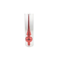 PUNTALE ALBERO IN VETRO 26CM ROSSO