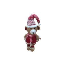 ORSO CUOCO IN TESSUTO CAPPELLO ROSSO 45CM