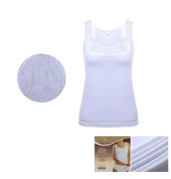 CANOTTIERA SPALLA LARGA CON PIZZO