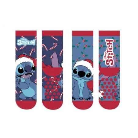 CALZINO ABS 2 PAIA LILO E STICH BOY  NATALE