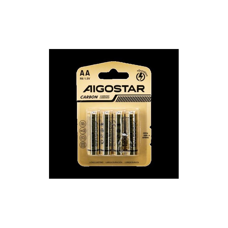 BATTERIA ZINCO-CARBONE AA R6 1.5V 4PZ