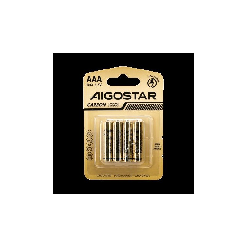 BATTERIA ZINCO-CARBONE AAA R03 1,5V 4PZ