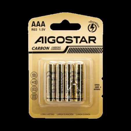 BATTERIA ZINCO-CARBONE AAA R03 1,5V 4PZ