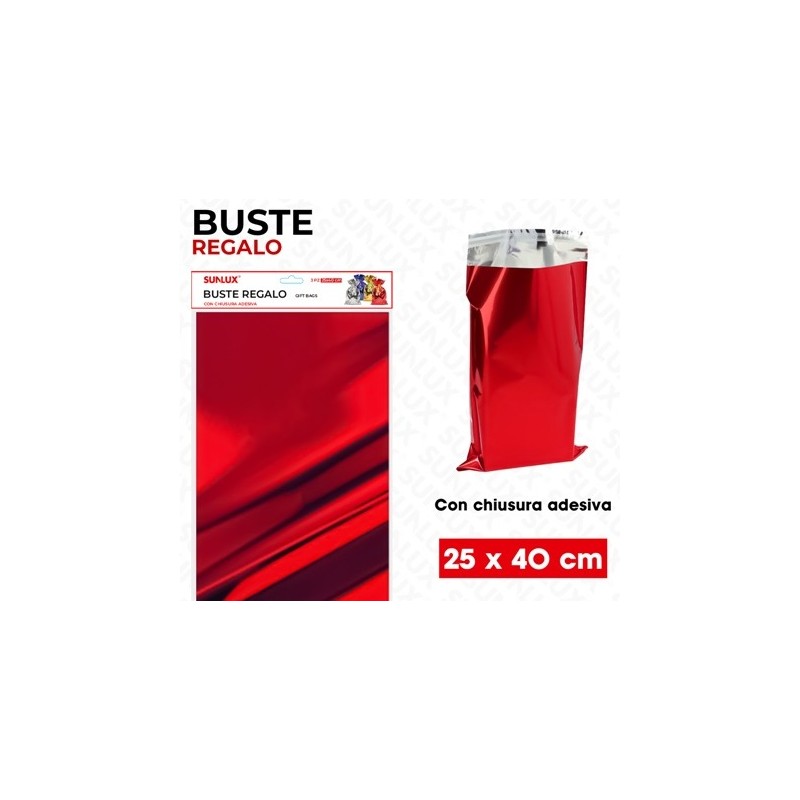 SUNLUX BUSTE REGALO ROSSO METAL ADV 3PCS