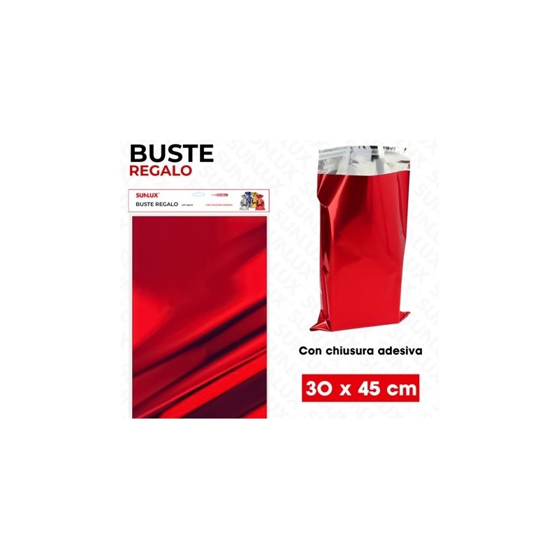 SUNLUX BUSTE REGALO ROSSO METAL ADV 2PCS