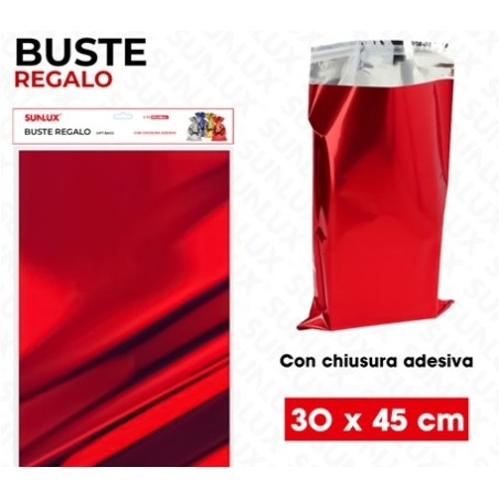 SUNLUX BUSTE REGALO ROSSO METAL ADV 2PCS