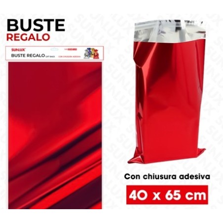 SUNLUX BUSTE REGALO ROSSO METAL ADV 40*6