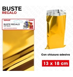 SUNLUX BUSTE REGALO ORO METAL ADV 10PCS