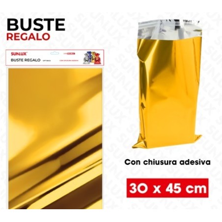 SUNLUX BUSTE REGALO ORO METAL ADV 2PCS 3