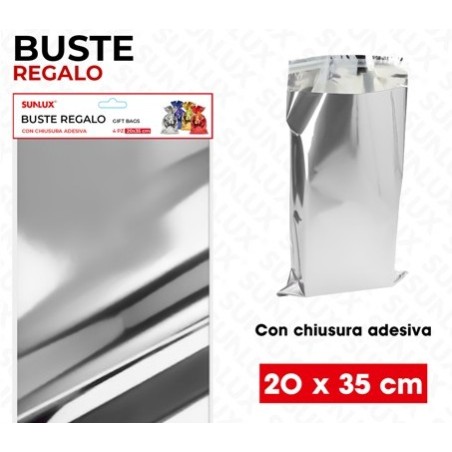 SUNLUX BUSTE REGALO ARG. METAL ADV 4PCS