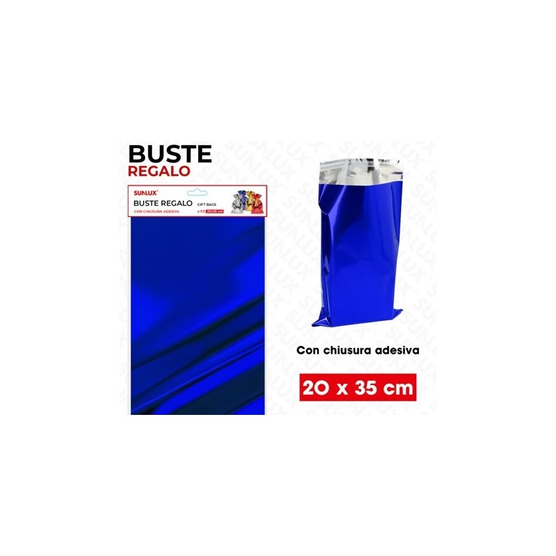 SUNLUX BUSTE REGALO BLU METAL ADV 4PCS 2