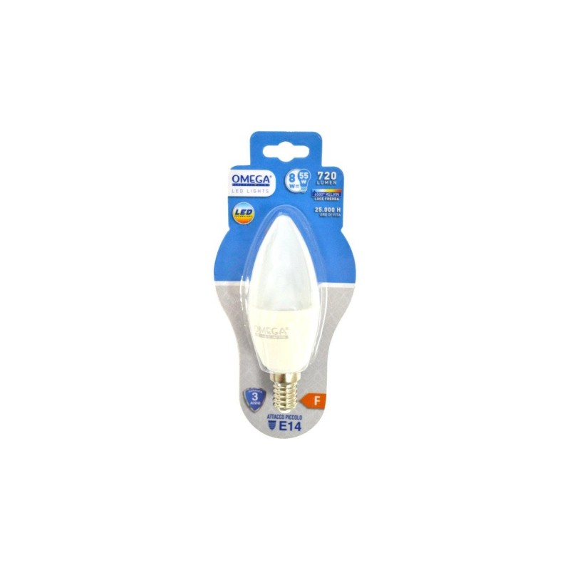 CANDELA C37 8W LED 6500K 720LM E14 F