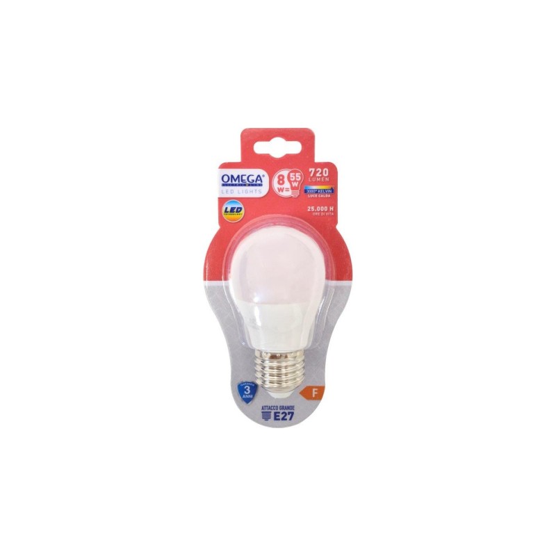 SFERA G45 8W LED 3000K 720LM E27 F