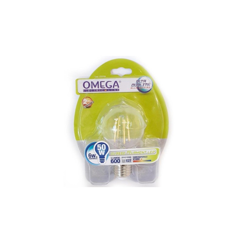 FILAMENT GOCCIA A60 6W LED 4000K 720LM E