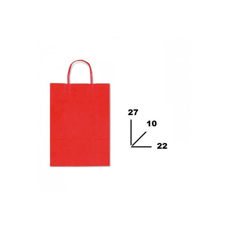 BUSTA REGALO 22X10X27 ROSSO       *