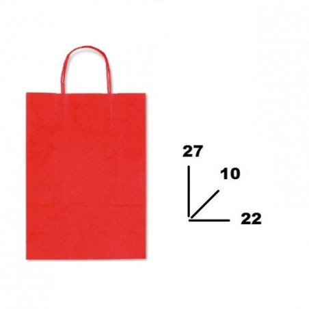 BUSTA REGALO 22X10X27 ROSSO       *