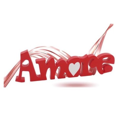SCRITTA LEGNO DECORATIVA AMORE