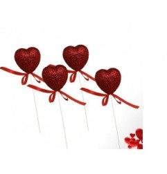 CONF. 4 CUORI POLISTEROLO CON STAND