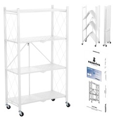 SCAFFALE PIEGHEVOLE 4 RIPIANI BIANCO CM.