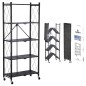 SCAFFALE PIEGHEVOLE 5 RIPIANI NEROCM.160