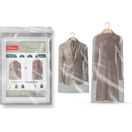 SET PORTA ABITI ANTIPOLVERE IN PLASTICA