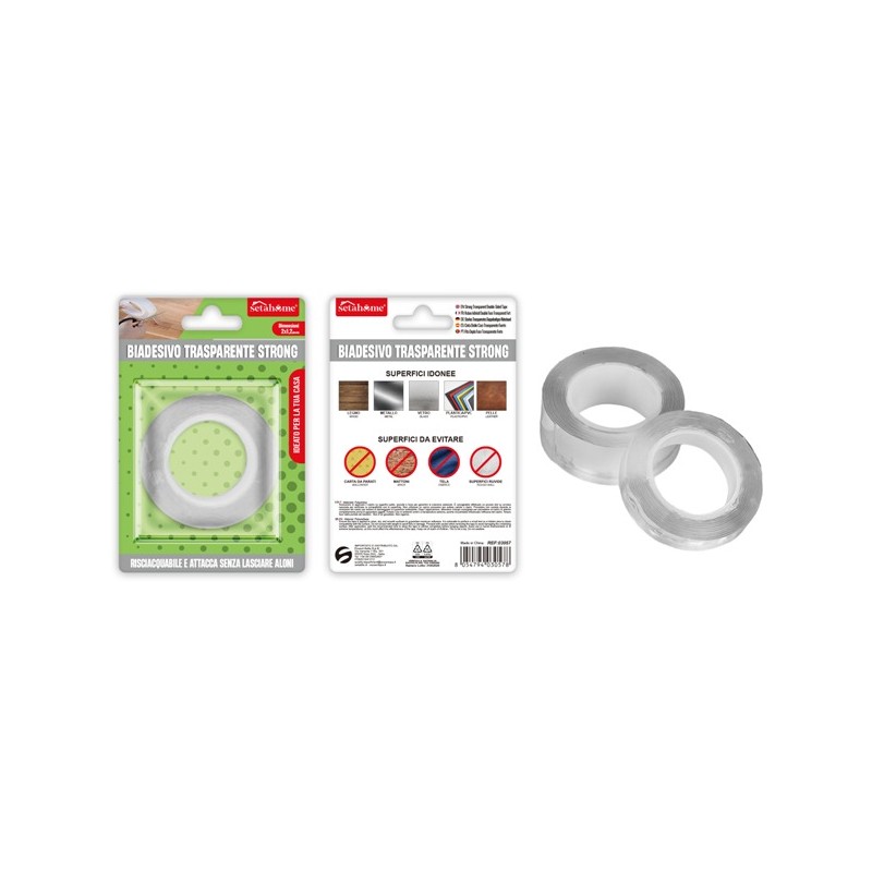 BIADESIVO TRASPARENTE STRONG 1,2CM*2M