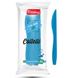 COLTELLI IN PLASTICA AZZURRI CF 25PZ