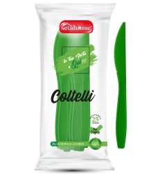 COLTELLO IN PLASTICA VERDE CF 25PZ