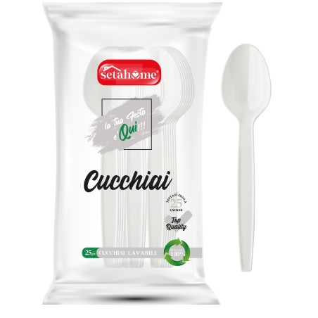 CUCCHIAI IN PLASTICA BIANCHI CF 25PZ