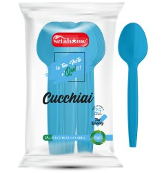 CUCCHIAI IN PLASTICA AZZURRI CF 25PZ