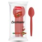 CUCCHIAINI IN PLASTICA ROSSI CF 25PZ