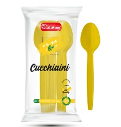 CUCCHIAINI IN PLASTICA GIALLI CF 25PZ