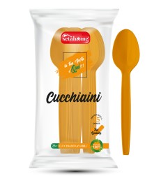 CUCCHIAINI IN PLASTICA ARANCIONI CF 25PZ