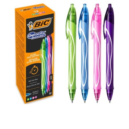 BIC PENNA GEL-OCITY QUICK DRY 0.7MM ASS.