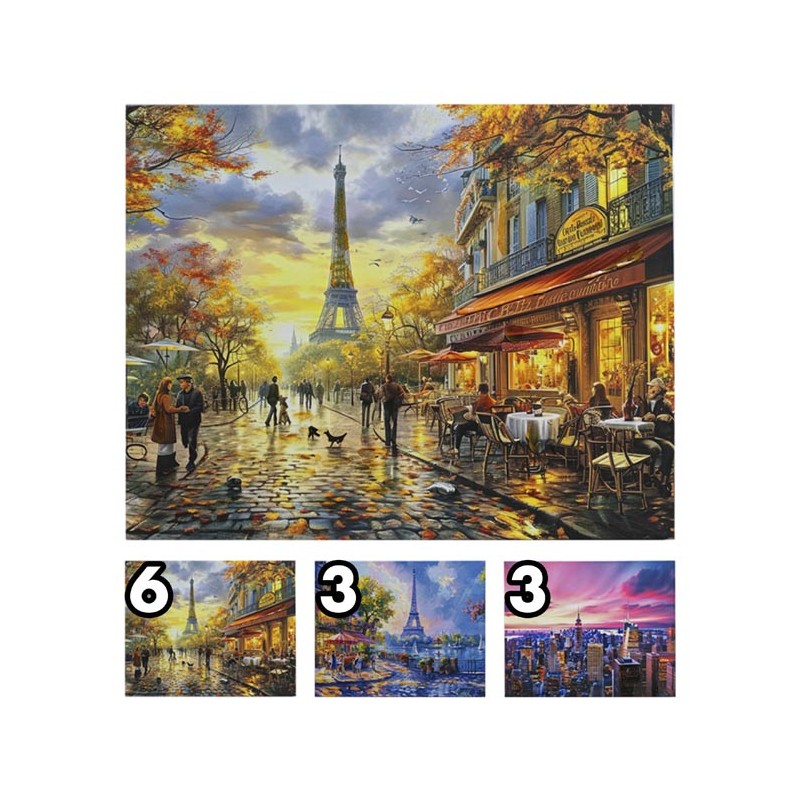TELA CITY SKYLINE 40*50CM 3 ASS.