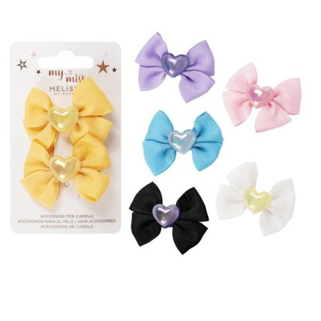 MELISSA CLIP CAPELLI FIOCCO 5.5X4.5CM 2P