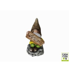 GNOMO SU ROCCIA POLIRESINA WELCOME*