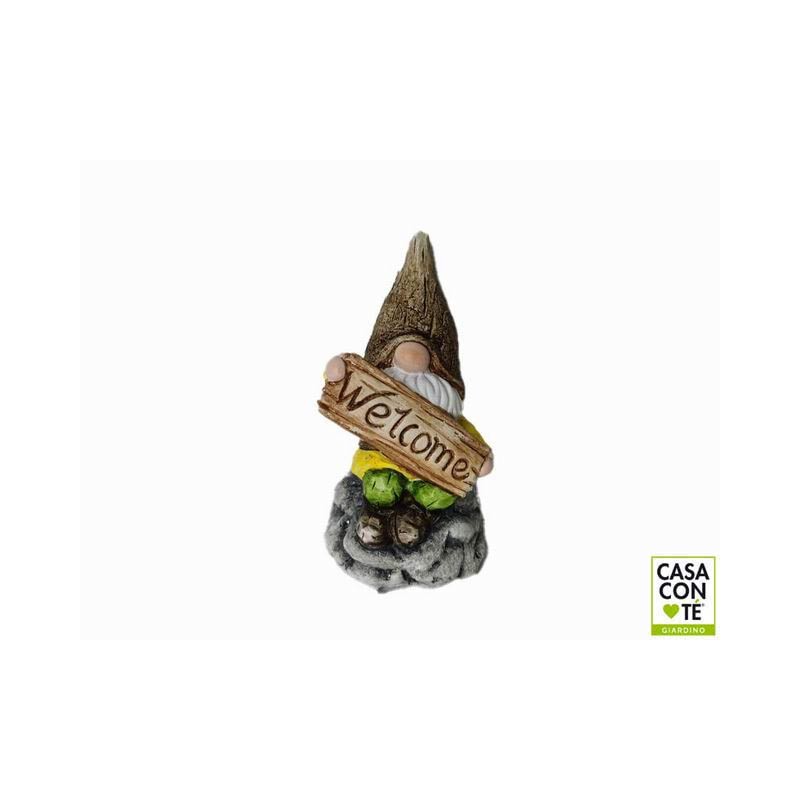 GNOMO SU ROCCIA POLIRESINA WELCOME*