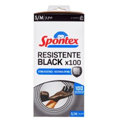 SPONTEX GUANTI NITRILE NERO PZ.100 TG.S-