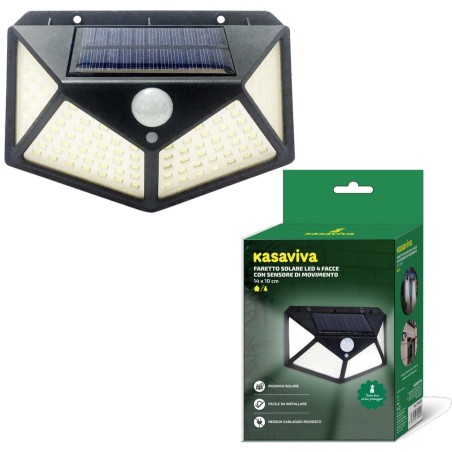 FARETTO SOLARE LED 4 FACCE C/SENSOR E MO
